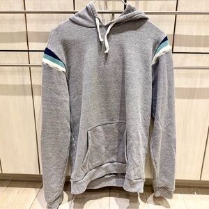 Marine Layer Gray Hoodie with Blue and White Accents